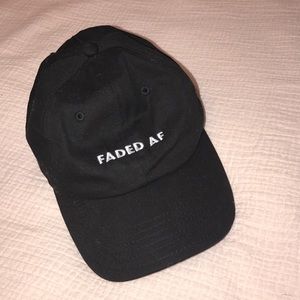 Black ball cap with print